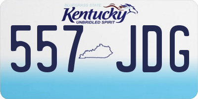 KY license plate 557JDG