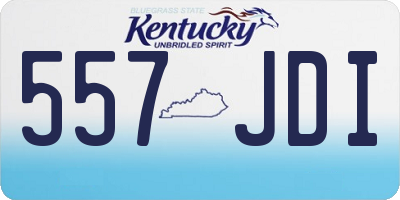 KY license plate 557JDI