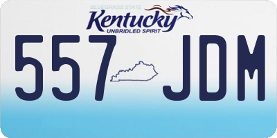 KY license plate 557JDM