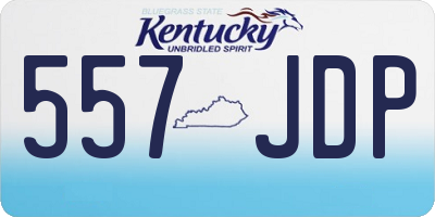 KY license plate 557JDP