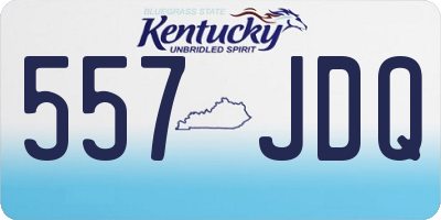 KY license plate 557JDQ