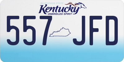 KY license plate 557JFD