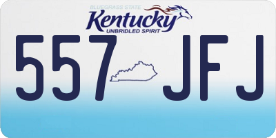 KY license plate 557JFJ