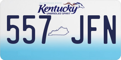 KY license plate 557JFN