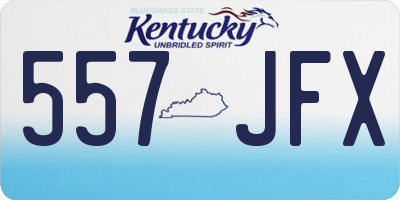 KY license plate 557JFX