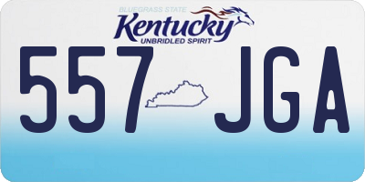 KY license plate 557JGA