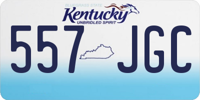 KY license plate 557JGC