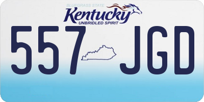 KY license plate 557JGD
