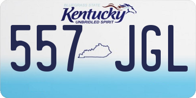 KY license plate 557JGL