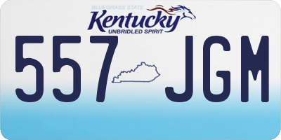 KY license plate 557JGM