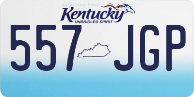 KY license plate 557JGP