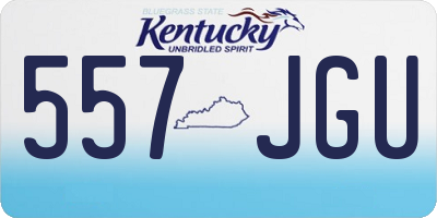 KY license plate 557JGU