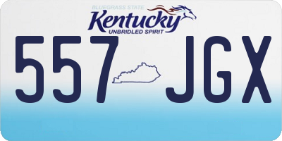 KY license plate 557JGX