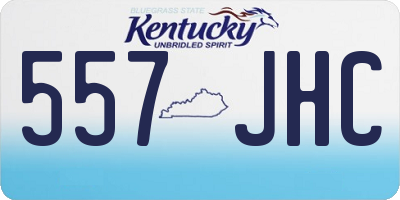 KY license plate 557JHC