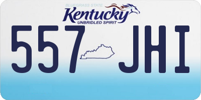 KY license plate 557JHI