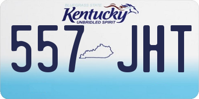 KY license plate 557JHT