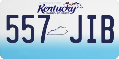 KY license plate 557JIB