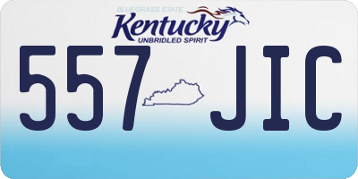 KY license plate 557JIC