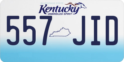 KY license plate 557JID