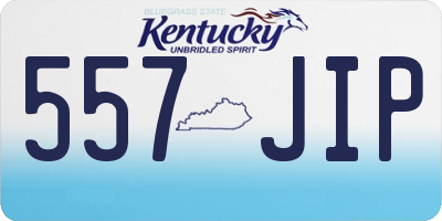 KY license plate 557JIP