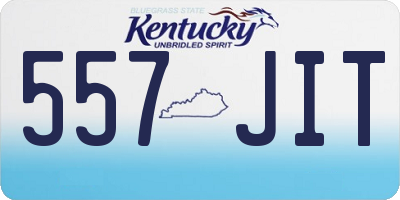 KY license plate 557JIT