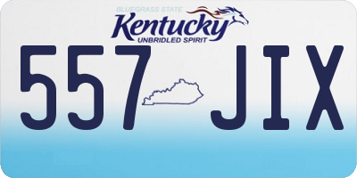 KY license plate 557JIX