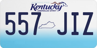 KY license plate 557JIZ