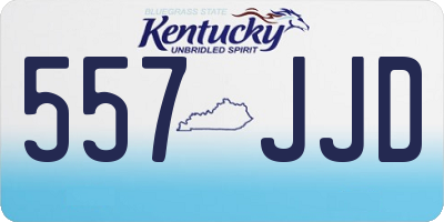 KY license plate 557JJD