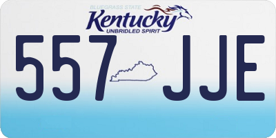 KY license plate 557JJE