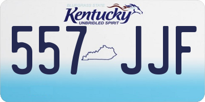 KY license plate 557JJF