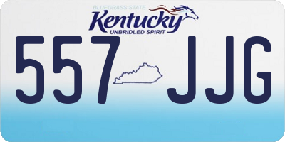 KY license plate 557JJG