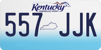 KY license plate 557JJK