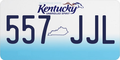 KY license plate 557JJL