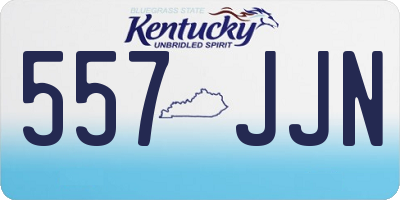KY license plate 557JJN