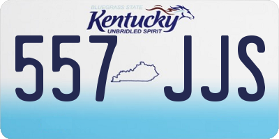 KY license plate 557JJS