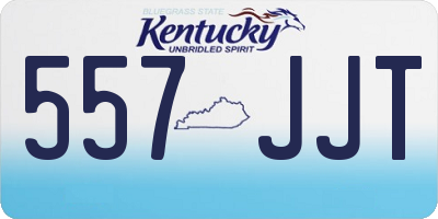 KY license plate 557JJT
