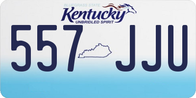 KY license plate 557JJU