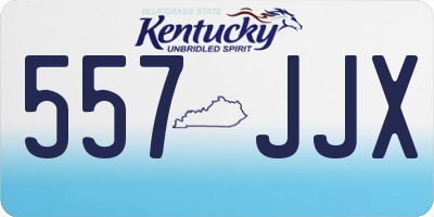 KY license plate 557JJX