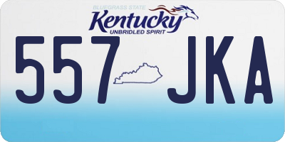 KY license plate 557JKA