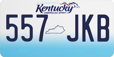KY license plate 557JKB