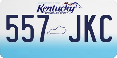 KY license plate 557JKC