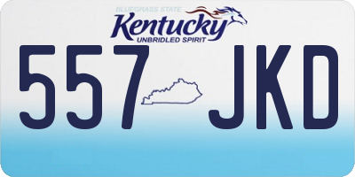 KY license plate 557JKD