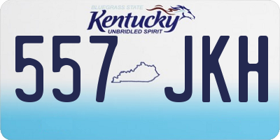 KY license plate 557JKH