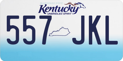 KY license plate 557JKL