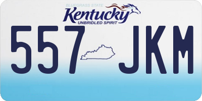 KY license plate 557JKM