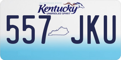 KY license plate 557JKU