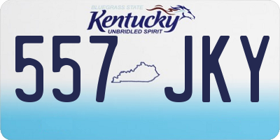 KY license plate 557JKY