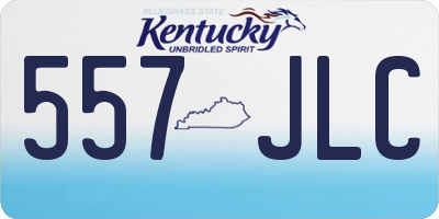KY license plate 557JLC