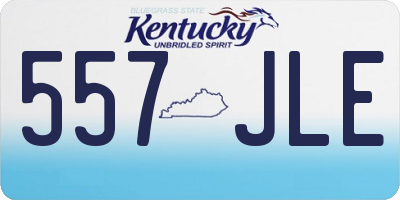 KY license plate 557JLE