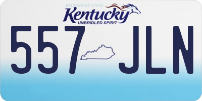 KY license plate 557JLN